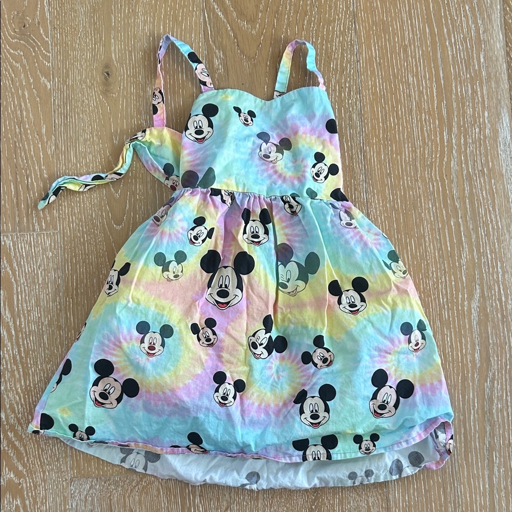 Wild Rich Kids Colorful Mickey Mouse Girls tie back/tie dye Dress